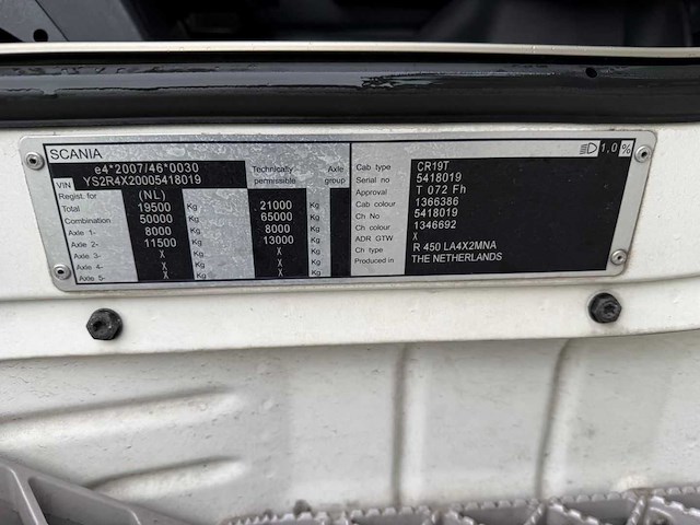 Scania - 2016 - r450 - vrachtwagen - afbeelding 15 van  19