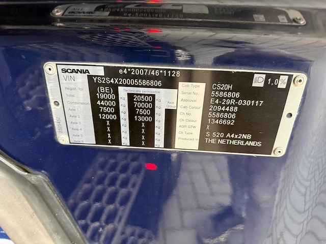 Scania - 2020 - s520 - bb-162-s - vrachtwagen - afbeelding 23 van  30