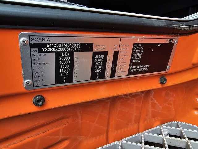 Scania - r 410 koks hogedruk unit - vrachtwagen - afbeelding 47 van  51