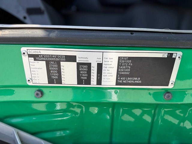 Scania - r450 - bloemen combi - vrachtwagen - 2015 - koeler - aanhanger - burg bpm 00-20 - 2000 - afbeelding 24 van  30