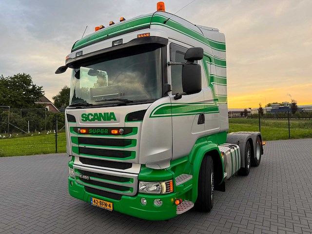 Scania - r450 - vollucht - gestuurde voorloper - vrachtwagen - 2015 - 42-bfn-4 - afbeelding 1 van  24