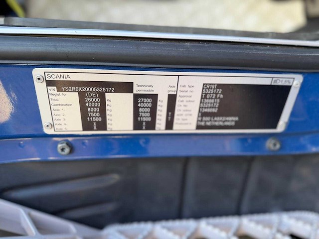 Scania - r500 - la6x2/4hna - retarder - 2013 - vrachtwagen - afbeelding 27 van  28