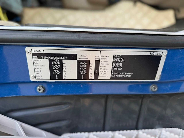 Scania - r500 - la6x2/4hna - retarder - 2013 - vrachtwagen - afbeelding 20 van  42