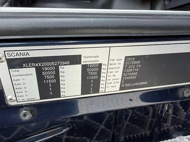 Scania - r500 a - 4x2 - handbak - open uitlaat - retarder - vollucht - 2011 - vrachtwagen - afbeelding 11 van  21