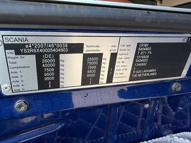 Scania - r520 - 2015 - 6x4 - bb-804-z - vrachtwagen - afbeelding 21 van  28