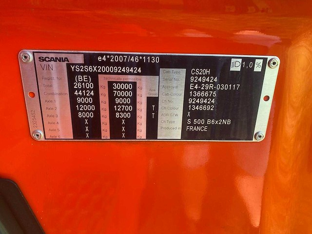 Scania - s500 - 6x2 - 25 ton haakarm - vrachtwagen - vollucht - 2019 - afbeelding 2 van  17