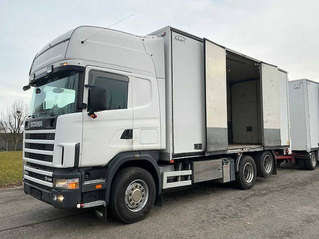 Scania 164 r480 v8 vrachtwagen met ekeri schamelwagen - afbeelding 4 van  61