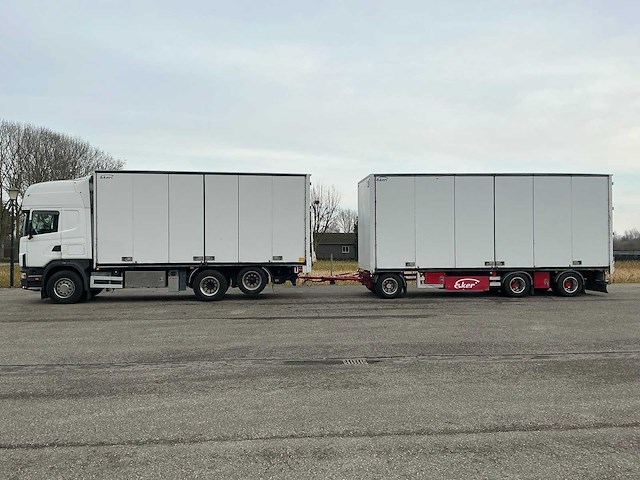 Scania 164 r480 v8 vrachtwagen met ekeri schamelwagen - afbeelding 12 van  61