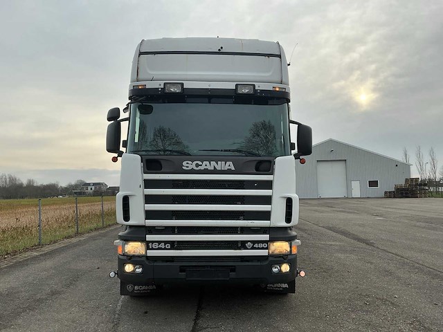Scania 164 r480 v8 vrachtwagen met ekeri schamelwagen - afbeelding 58 van  61