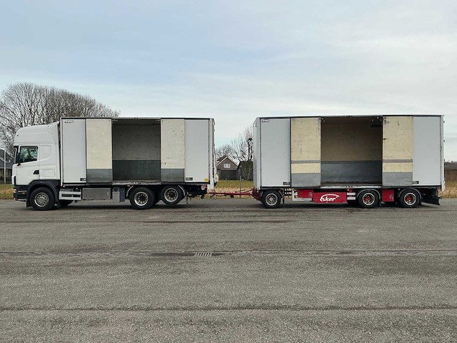 Scania 164 r480 v8 vrachtwagen met ekeri schamelwagen - afbeelding 6 van  61