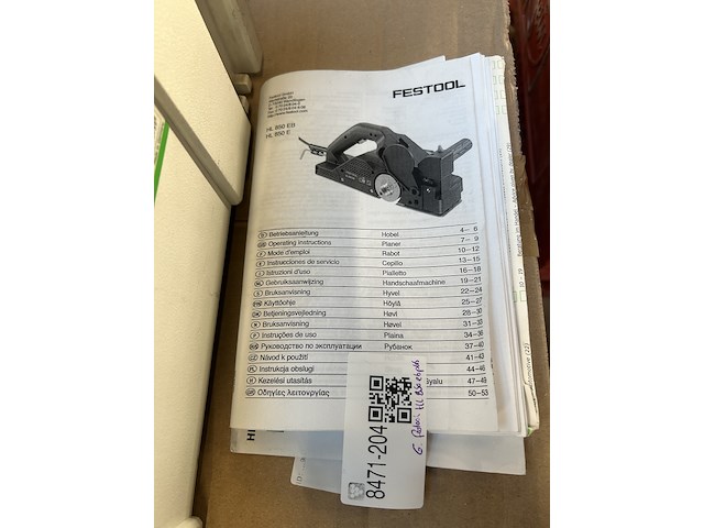 Schaafmachine in systainer festool, hl 850 eb-plus - afbeelding 5 van  6