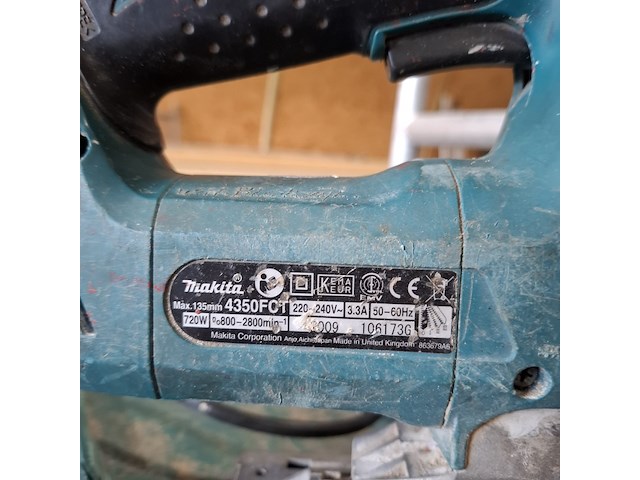 Schaafmachine met decoupeerzaag makita, 1100 en 4350fct, bouwjaar o.a. 2009 - afbeelding 5 van  10