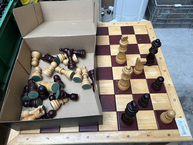 Schaaktafel 73x73x68cm - afbeelding 3 van  5