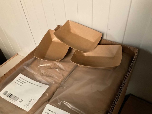 Schaal bruin karton 85x50x35mm (7000x) - afbeelding 1 van  1