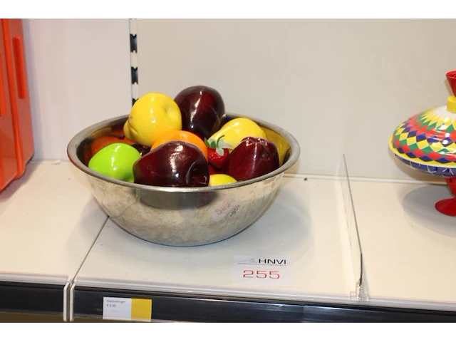 Schaal met kunstfruit - afbeelding 1 van  2
