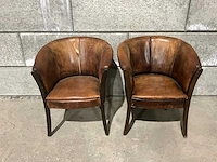 Schaapslederen tubchair (2x) - afbeelding 2 van  6