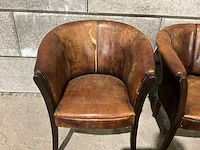 Schaapslederen tubchair (2x) - afbeelding 4 van  6