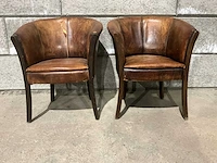 Schaapslederen tubchair (2x) - afbeelding 5 van  6
