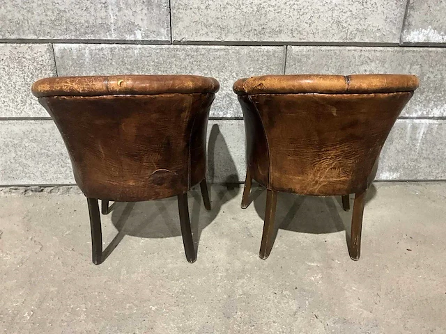 Schaapslederen tubchair (2x) - afbeelding 6 van  6
