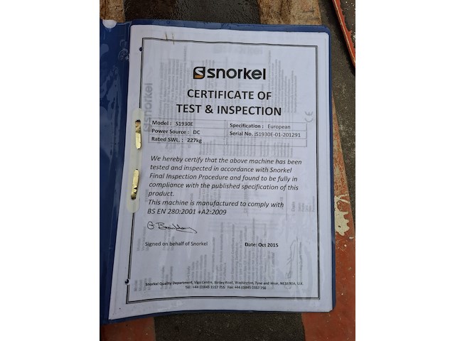 Schaar hoogwerker, snorkel, s1930e, 2009 - afbeelding 16 van  26