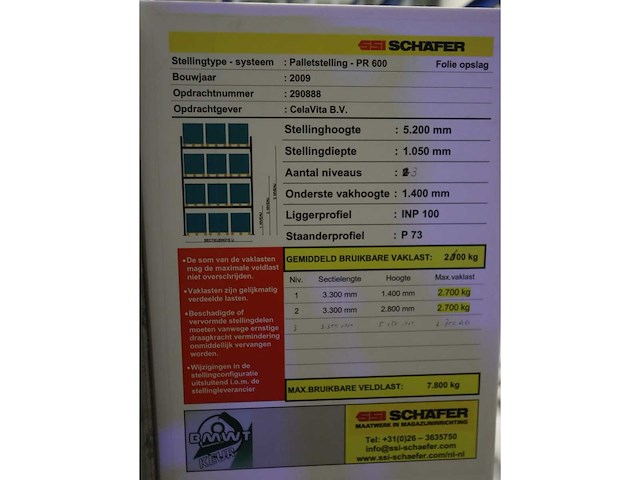 Schäfer pr600 palletstelling - afbeelding 7 van  7