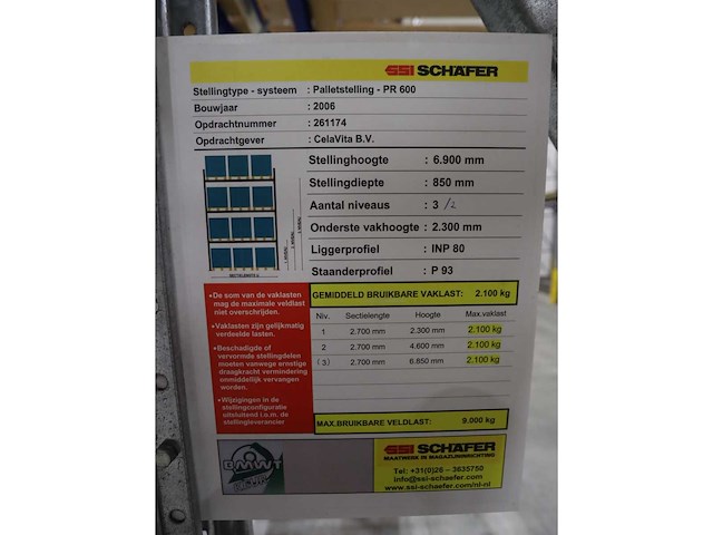 Schäfer pr600 palletstelling - afbeelding 2 van  10