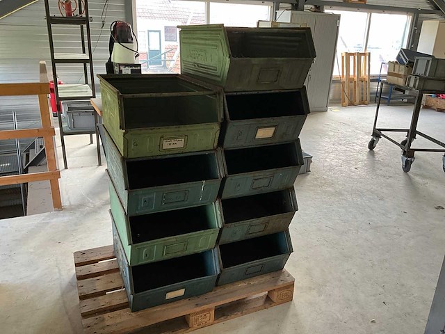 Schäfer stalen magazijnbak (9x) - afbeelding 1 van  5