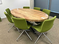 Schaffenburg ovale vergadertafel met stoelen - afbeelding 1 van  7