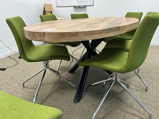 Schaffenburg ovale vergadertafel met stoelen - afbeelding 3 van  7