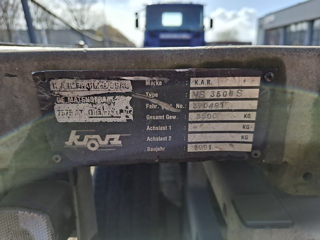 Schamelaanhanger v.z.v. containertransportframe, kar, vs 3500 s, 1991 - afbeelding 2 van  16