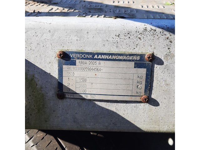 Schamelaanhangwagen verdonk, va-ma-swz, bouwjaar 2000 - afbeelding 10 van  18