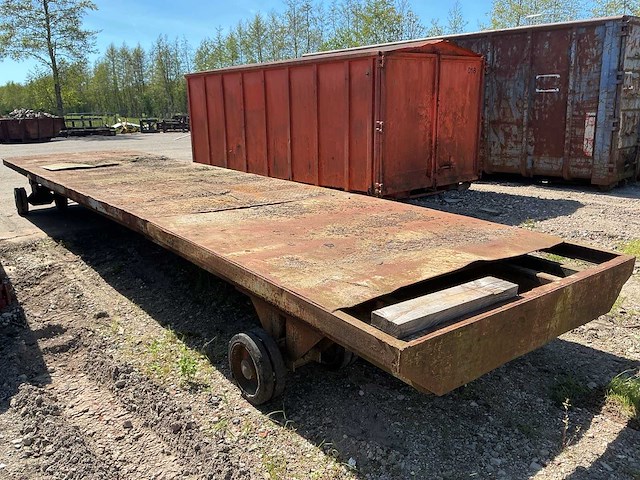 Schamelaanhangwagen/platte kar - afbeelding 3 van  5