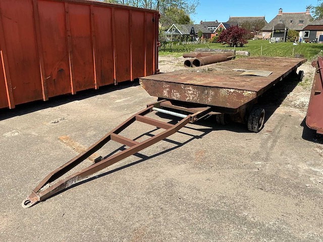 Schamelaanhangwagen/platte kar - afbeelding 1 van  5