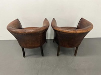 Schapenlederen tubchair (2x) - afbeelding 3 van  9