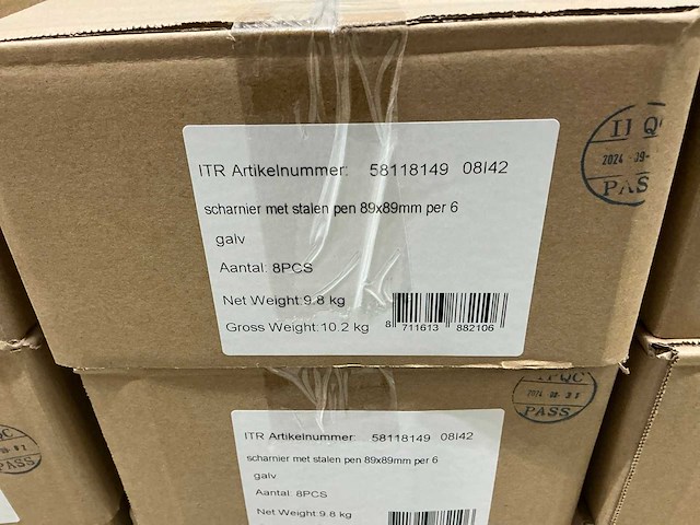 Scharnier met pen 89x89mm (5x) (432x) - afbeelding 2 van  3