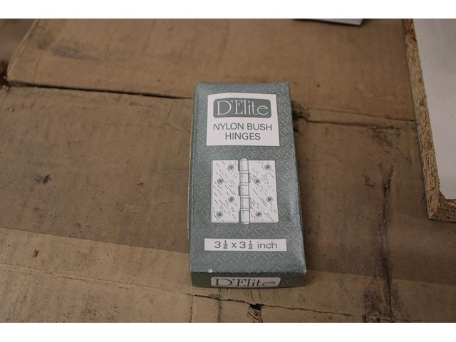 Scharnieren d'elite met afmeting 3.5 x 3.5 inch. 9 dozen a 60 sets. totaal 540 sets. - afbeelding 1 van  2