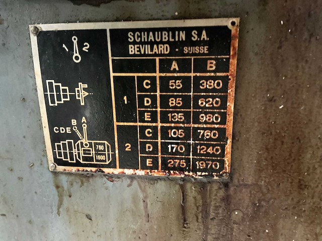 Schaublin 120hydropneumatic parallel draaibank - afbeelding 12 van  14