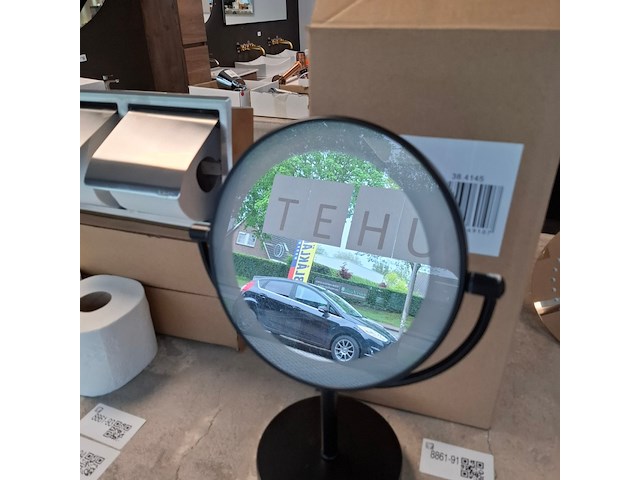 Scheerspiegel mat zwart - afbeelding 2 van  3