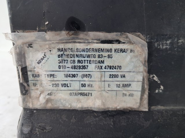 Scheidingstrafo 230v 2200va keraf, 867, bouwjaar 2007 - afbeelding 7 van  7