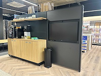 Scheidingswand met dressoir en monitor - afbeelding 1 van  8