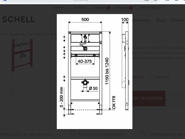 Schell montus compact ii urinaalmodule montus (42x) - afbeelding 4 van  10
