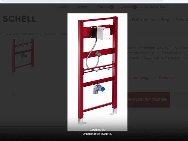 Schell montus compact ii urinaalmodule montus (42x) - afbeelding 1 van  9