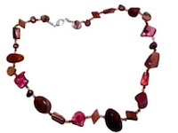 Schelp en zoetwaterparel collier - afbeelding 2 van  4