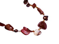 Schelp en zoetwaterparel collier - afbeelding 3 van  4