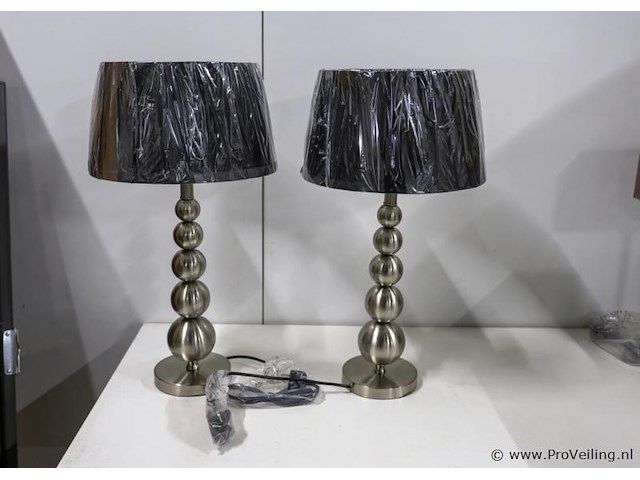 Schemerlampen met bolpoot - 2 stuks - afbeelding 1 van  2