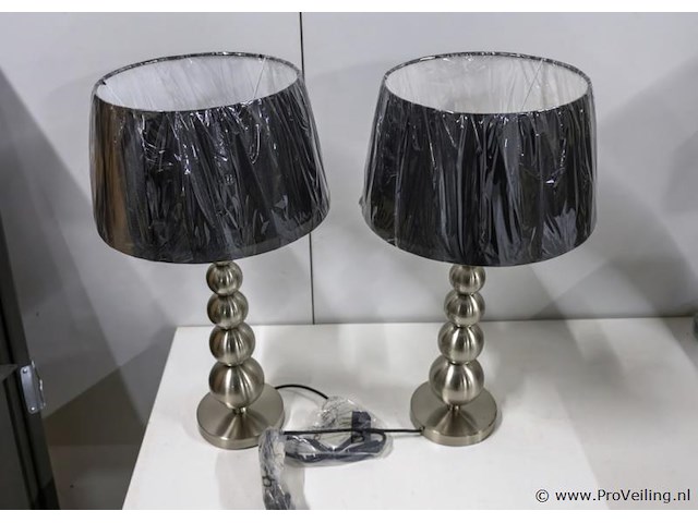 Schemerlampen met bolpoot - 2 stuks - afbeelding 2 van  2