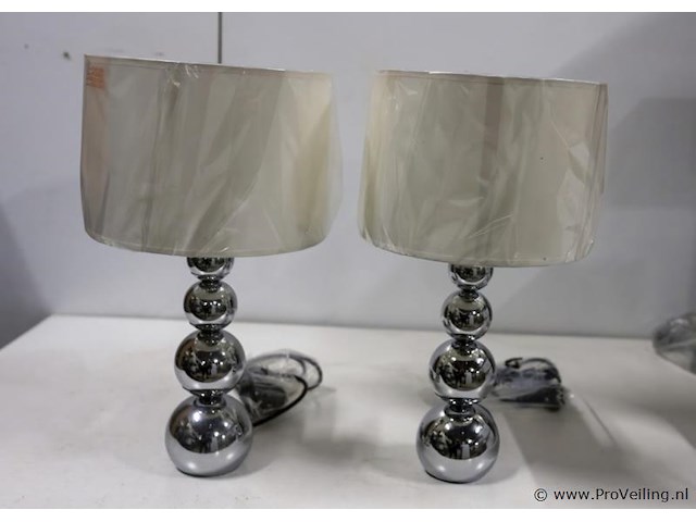 Schemerlampen met bolpoot - 2 stuks - afbeelding 1 van  2