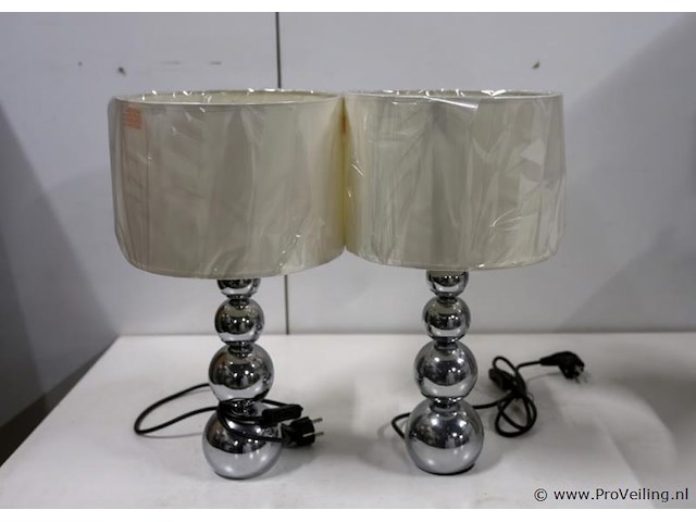 Schemerlampen met bolpoot - 2 stuks - afbeelding 1 van  2