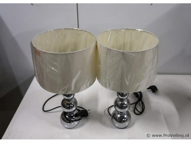 Schemerlampen met bolpoot - 2 stuks - afbeelding 2 van  2