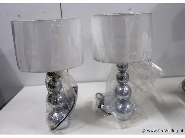 Schemerlampen met bolpoot - 2 stuks - afbeelding 1 van  2